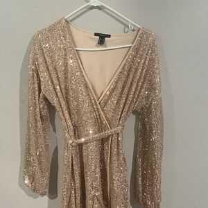 Forever 21 Gold Sequin Mini Dress